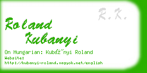 roland kubanyi business card